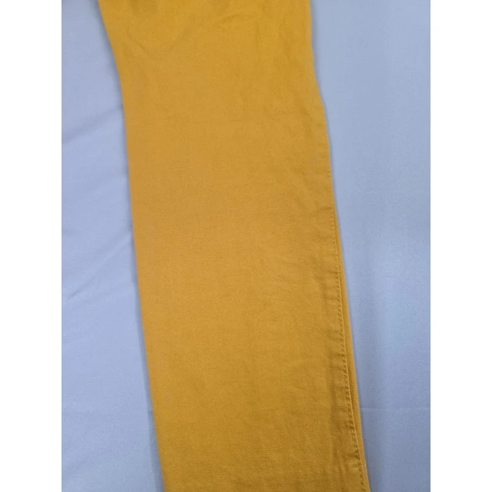 GAP Slim Crop Pants Womens Size 10 Regular Dark Mustard Yellow Two Way Stretch
